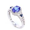 Image 12 : AAA Quality Tanzanite & Diamond 14K Ring