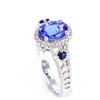 Image 13 : AAA Quality Tanzanite & Diamond 14K Ring
