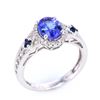 Image 17 : AAA Quality Tanzanite & Diamond 14K Ring