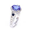 Image 7 : AAA Quality Tanzanite & Diamond 14K Ring