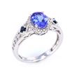 Image 9 : AAA Quality Tanzanite & Diamond 14K Ring