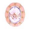 Image 1 : Amethyst and Pink Opal 14K Gold Ring