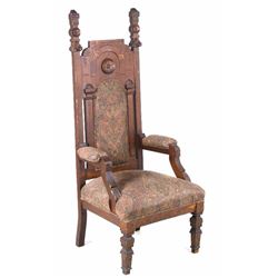 Eastlake Victorian Masonic Lodge Chair C. 1800's