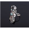 Image 4 : Zuni Native American Indian Kachina Doll Ring Set