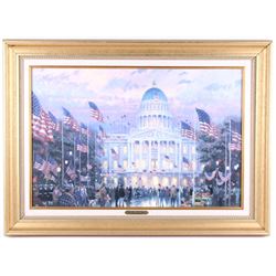 T. Kinkade Framed Print,  Flags Over The Capitol 