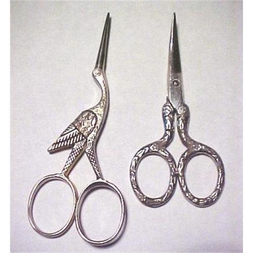 Antique Stork Scissors and Sewing Scissors (2) 1019265