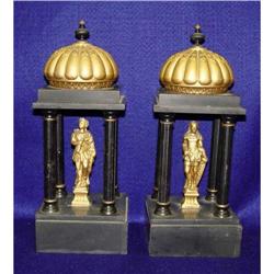 19c Gilt Metal Statue Figurine Sculpture Gazebo#1019558