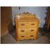 Image 1 : PRIMITIVE WASHSTAND W/CARVED WOODEN HANDLES & #1037470
