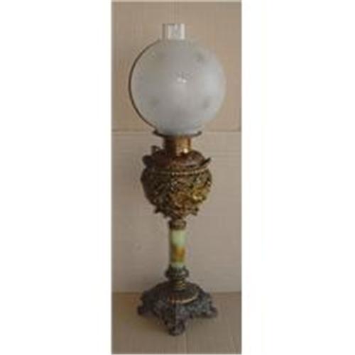 19c Victorian Meriden Oil Banquet Lamp Original#1050705