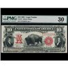 Image 1 : 1901 $10 Bison Legal Tender Note PMG 30