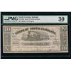 Image 1 : 1862 $10 Raleigh NC Obsolete Note PMG 30
