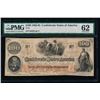 Image 1 : 1862-63 $100 Confederate States of America Note PMG 62