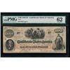 Image 1 : 1862-63 $100 Confederate States of America Note PMG 62