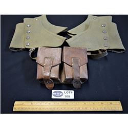 Yugoslavian Mauser Ammo Pouch and 2 Pairs East German Wool Boot Covers