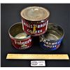 Image 1 : Lot of Three 1/2 LB Vintage Coffee Tins Includes Hills Bros with Lid, Folgers and Maxwell House