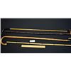 Image 1 : Lot of 4 Vintage Walking Canes includes 1 Blackthorn Cane with Hallmarked Silver Accent