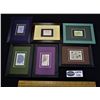 Image 1 : Lot of 6 Matted and Framed World Stamps