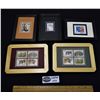 Image 1 : Lot of 5 Matted and Framed World Stamps