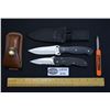 Image 1 : Gerber Folding Lock Blade with Belt Clip, Fury Fixed Blade with Micarta Handle and  Sheath