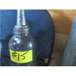 OLD GLASS 2 QUART CONTAINER