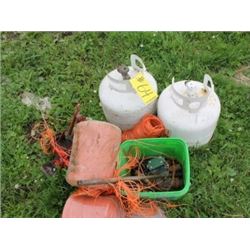 2 PROPANE TANKS, TWINE & MSIC