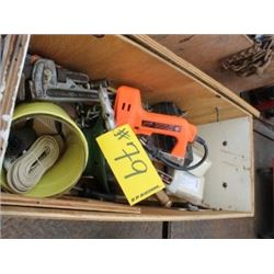 ELECTRIC STAPLER, STRAPS, RIGID PIPE WRENCH & MISC