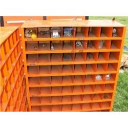2 - ORANGE BOLT BINS (BOTH FOR ONE MONEY)