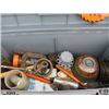 Image 3 : GREY TOOLBOX C/W BUFFING WHEEL, TOOLS & MISC
