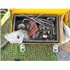 Image 3 : YELLOW TOOLBOX C/W GAS HOSE, PIPE WRNEHC, GRATING, MISC SOCKETS & SAW HORSE LEGS