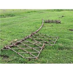 DRAW BAR & 5 HARROWS