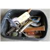Image 1 : BLACK BIN C/W CLAMPS & MISC TOOLS