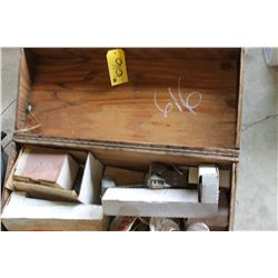 WOOD BOX WITH PROPANE REGULATORS, ETC