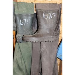 2 SETS OF HIP WADERS (SIZE 10)