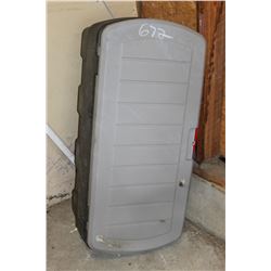 GREY/BLACK PLASTIC TOTE & LID