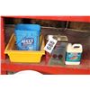 Image 1 : CAMP FUEL, STEERING FLUID, MILK CRATE, ETC