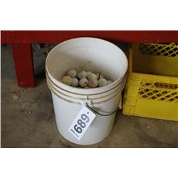 158 GOLF BALLS IN PAIL