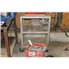 Image 1 : METAL ROLLING TABLE, WELDING ROD & MISC STEEL