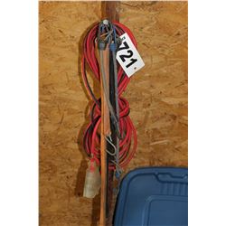 RED EXTENSION CORD & BUNGEE CORDS