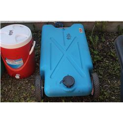 BLUE ROLLING WATER TANK
