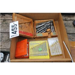 BOX WITH ASSORTED DRILL BITS