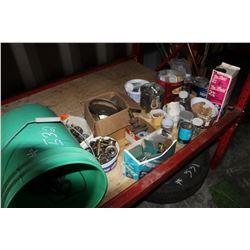 APPROX. 16 PAILS/CANS/BOXES OF HARDWARE, PARTS, ETC