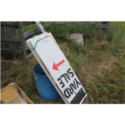 SANDWICH BOARD SIGNS, BLUE OPEN BARREL, BUMPER