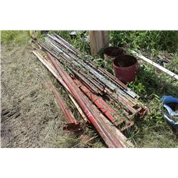 ASSORTED STEEL, SHELVING SUPPORTS, ETC