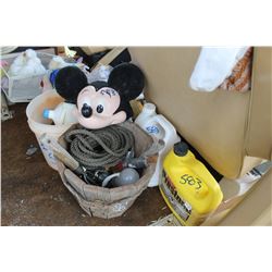 OILS, LINSEED OIL, STUFFED ANIMALS, ROPE