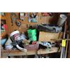 Image 1 : CONTENTS ON BENCH & ON WALL INCLUDING FUNNELS, FILTERS, BINS, WELDING ROD, ETC