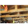 Image 1 : CONTENTS IN RAFTERS OF SHED INCLUDING METAL FRAME, EXTENSION CORDS, ETC