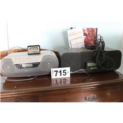 SONY PORTABLE STEREO, XM SATELITTE RADIO & ELECTRONIC WEATHER STATION