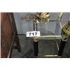 Image 1 : 2 GLASS/BRASS END TABLES
