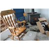 Image 1 : WOOD ROCKING CHAIR & GLIDER FOOT STOOL