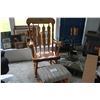 Image 3 : WOOD ROCKING CHAIR & GLIDER FOOT STOOL